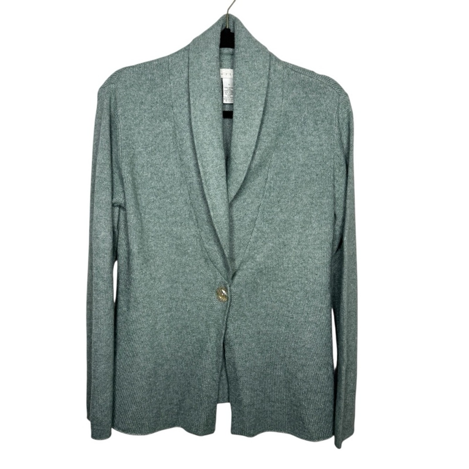 Tweeds / Sage Green Lambswool Rabbit Hair Cashmere Blend Cardigan Sweater / S